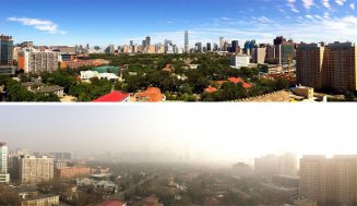 V Pekingu zakázali jazdenie autami, obyvatelia vidia čistú oblohu po dlhých rokoch