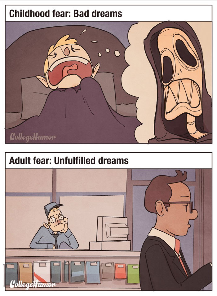 dospelácky strach