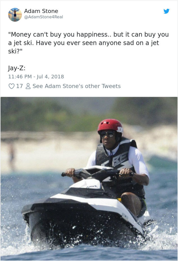 Jay-Z na vodnom skútri