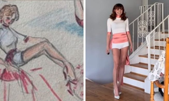 Slečna našla návrhy šiat babky a ušila ich o 60 rokov neskôr img